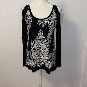 Karen Kane black blouse stretchy size XS